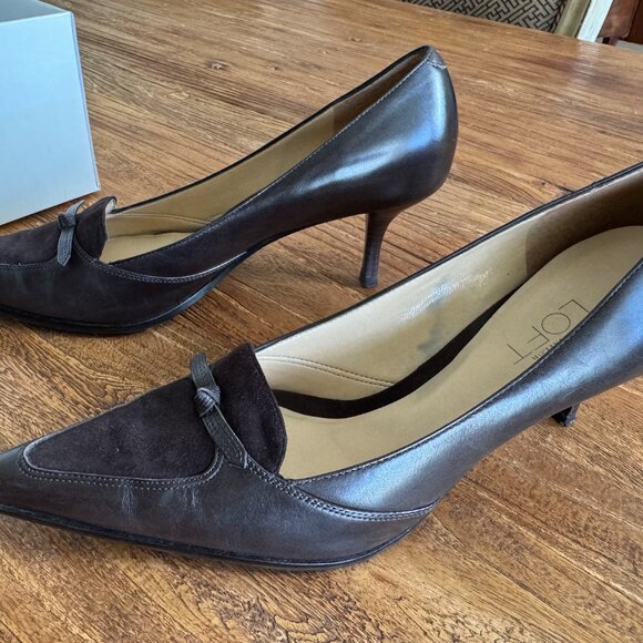 Loft Aileen Fabri Deep Brown Pumps, Size 7 - Picture 2 of 5